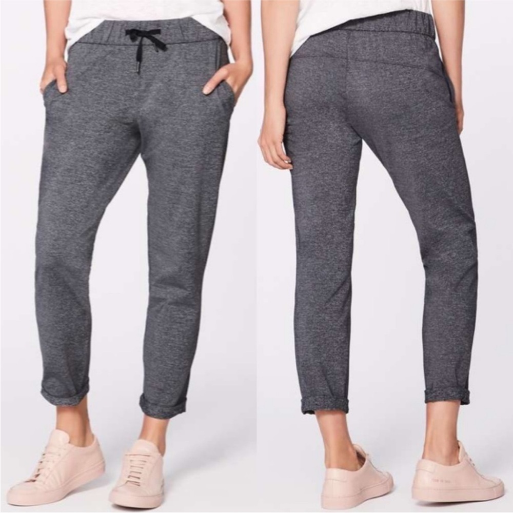 Lululemon On The Fly Pant Heathered Black 28” size 2